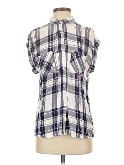Pre-owned Rails Short Sleeve Blouse In Purple