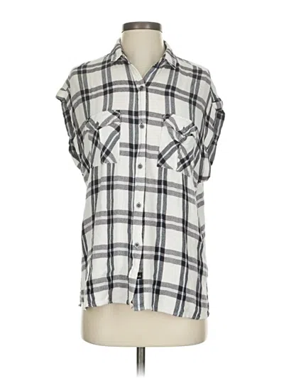 Pre-owned Rails Short Sleeve Blouse In Silver