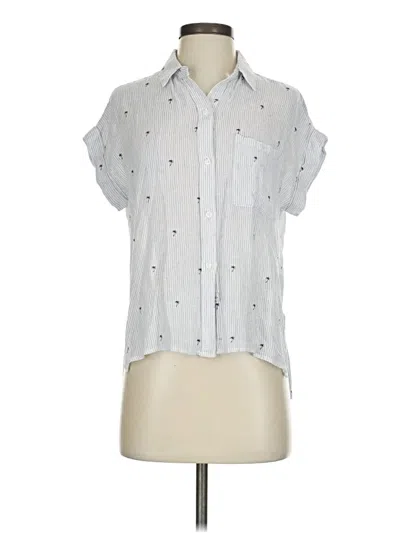 Pre-owned Rails Short Sleeve Blouse In Silver