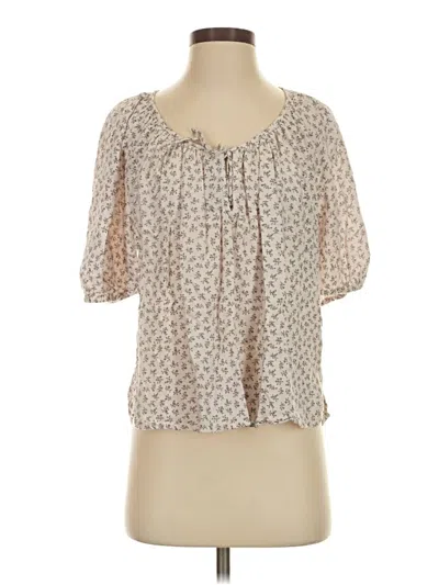 Pre-owned Rails Short Sleeve Blouse In Tan
