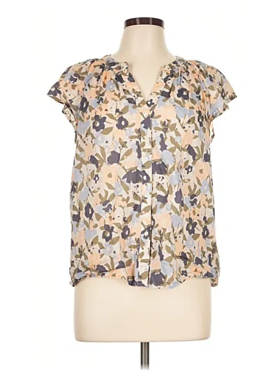 Pre-owned Rails Short Sleeve Blouse In Tan