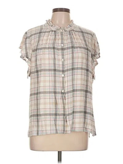 Pre-owned Rails Short Sleeve Blouse In Tan