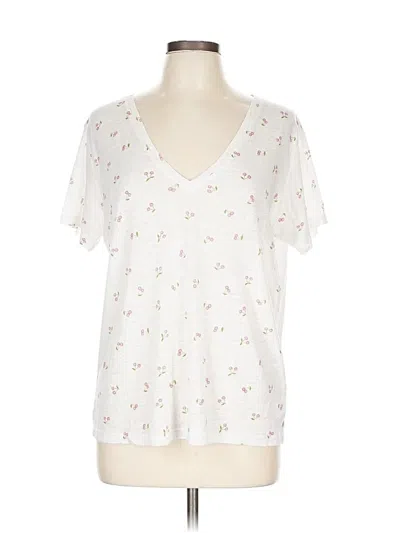 Pre-owned Rails Short Sleeve Blouse In White