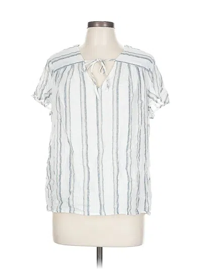 Pre-owned Rails Short Sleeve Blouse In White