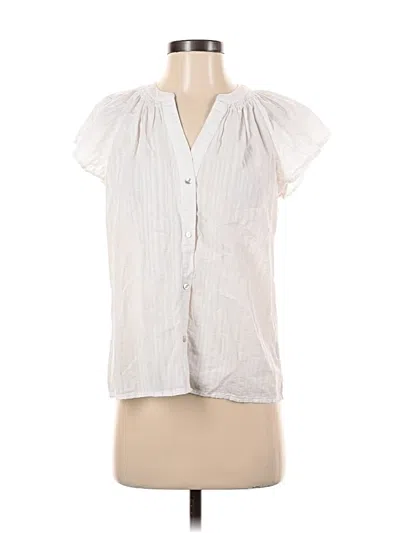 Pre-owned Rails Short Sleeve Blouse In White
