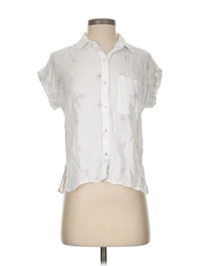 Pre-owned Rails Short Sleeve Blouse In White