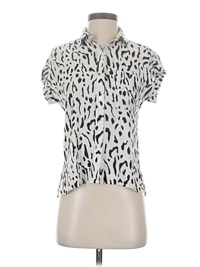 Pre-owned Rails Short Sleeve Blouse In White
