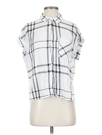 Pre-owned Rails Short Sleeve Blouse In White