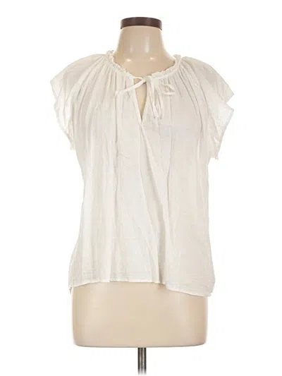 Pre-owned Rails Short Sleeve Blouse In White