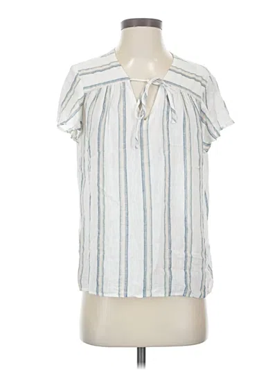 Pre-owned Rails Short Sleeve Blouse In White