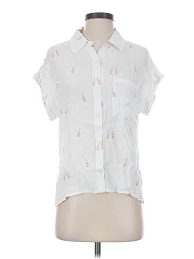 Pre-owned Rails Short Sleeve Blouse In White