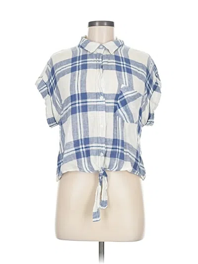Pre-owned Rails Short Sleeve Button Down Shirt In Blue