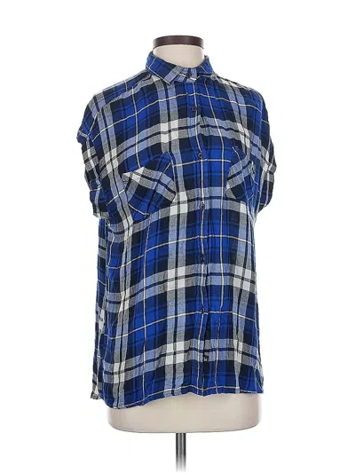 Pre-owned Rails Short Sleeve Button Down Shirt In Blue