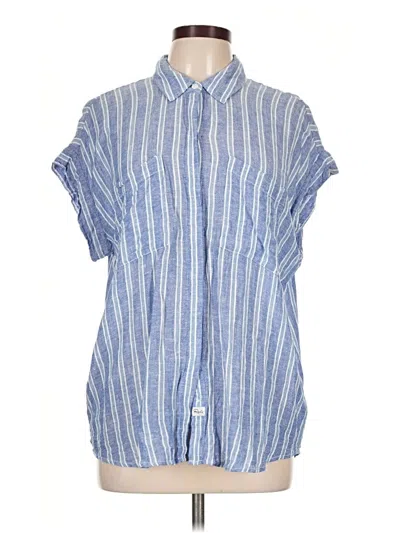 Pre-owned Rails Short Sleeve Button Down Shirt In Blue
