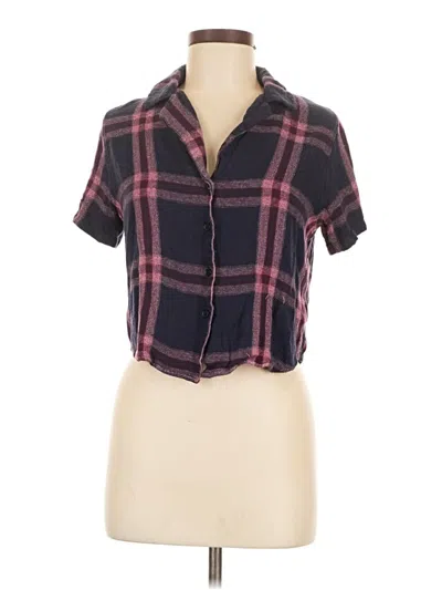 Pre-owned Rails Short Sleeve Button Down Shirt In Burgundy