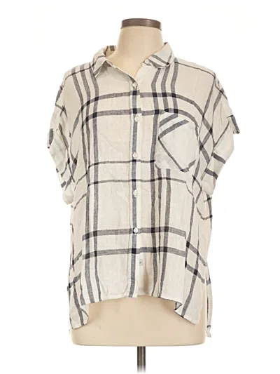 Pre-owned Rails Short Sleeve Button Down Shirt In Ivory