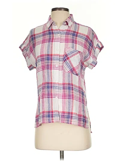 Pre-owned Rails Short Sleeve Button Down Shirt In Pink