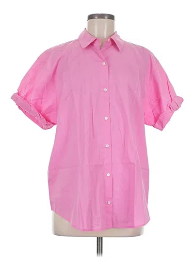 Pre-owned Rails Short Sleeve Button Down Shirt In Pink