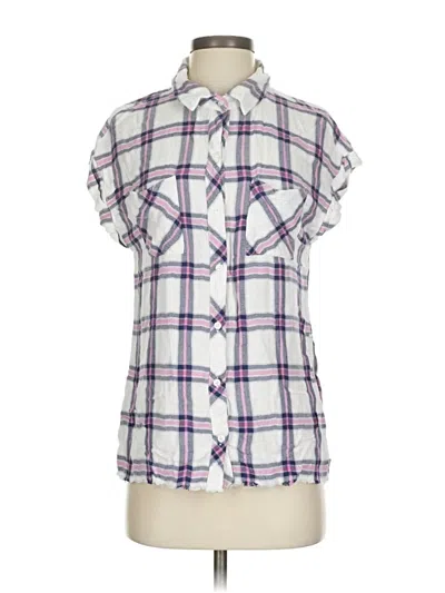 Pre-owned Rails Short Sleeve Button Down Shirt In Purple