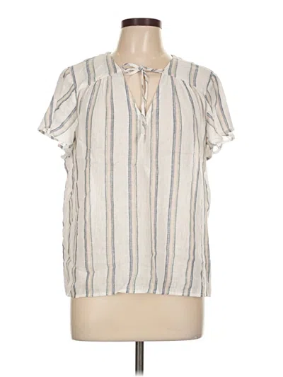 Pre-owned Rails Short Sleeve Henley Shirt In White