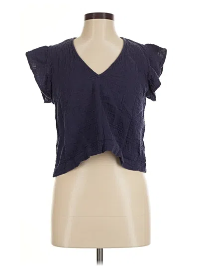 Pre-owned Rails Short Sleeve Top Blue Sweetheart Neckline Tops