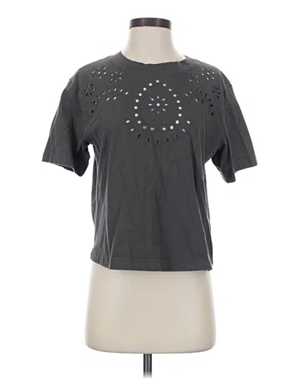 Pre-owned Rails Short Sleeve Top Gray Keyhole Neckline Tops