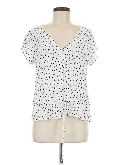 Pre-owned Rails Short Sleeve T-shirt In White