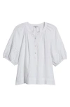Rails Shoshanna Puff Sleeve Linen Blend Top
