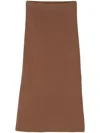 Rails Side-slit Knitted Skirt In Brown