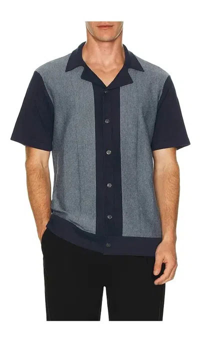 Rails Silas Shirt In Navy Lagoon Stripe In Blue