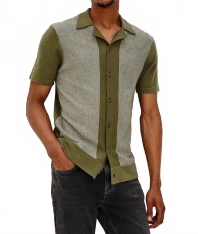 Rails Silas Shirt In Olive Khaki Stripe In Green