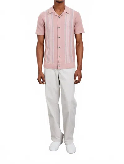 Rails Silas Short Sleeve Button Down Shirt In Rose Multi In Pink