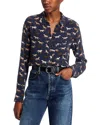Rails Kate Horse Print Silk Button-up Shirt In Horses