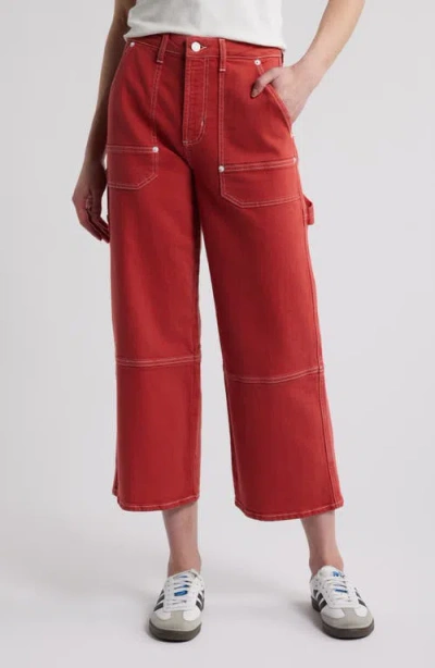 Rails Silverado Ankle Wide Leg Carpenter Jeans In Terracotta