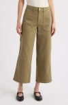 Rails Silverado High Waist Ankle Wide Leg Carpenter Pants In Green