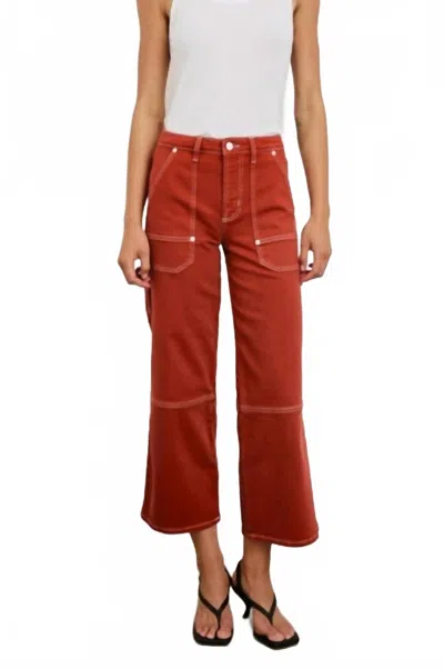 Rails Silverado Wide Leg Jean In Terracotta In Brown