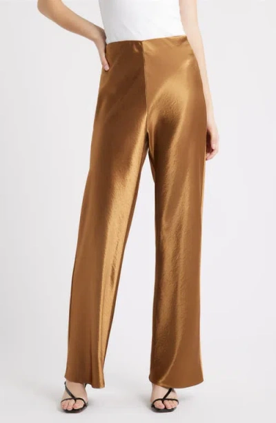 Rails Silvi Satin Pants In Brown