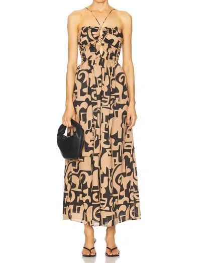 Rails Silvia Midi Dress In Santorini Sand In Multi
