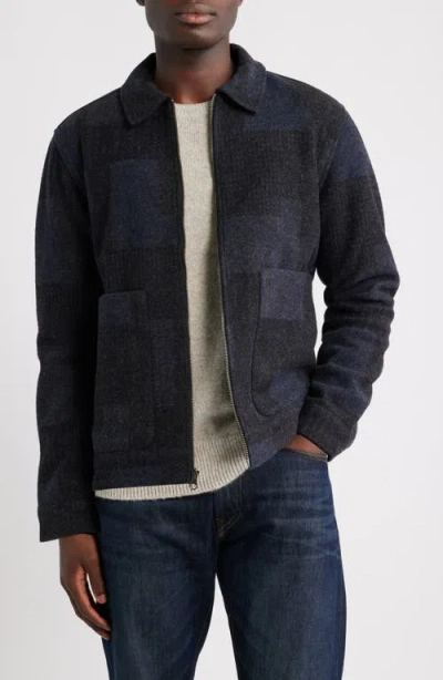 Rails Simon Plaid Zip-up Jacket In Gray