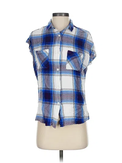 Pre-owned Rails Sleeveless Button Down Shirt In Blue