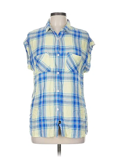 Pre-owned Rails Sleeveless Button Down Shirt In Blue