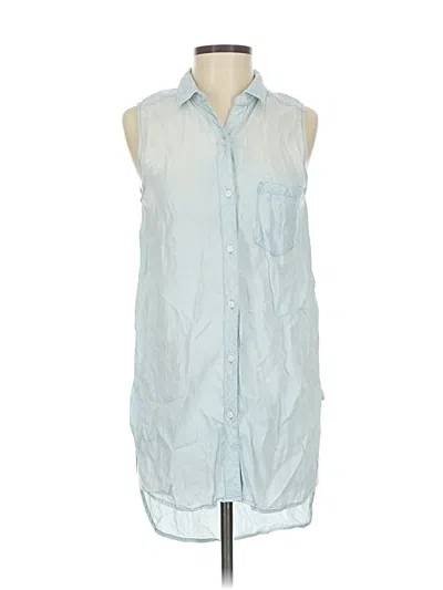 Pre-owned Rails Sleeveless Button Down Shirt In Blue