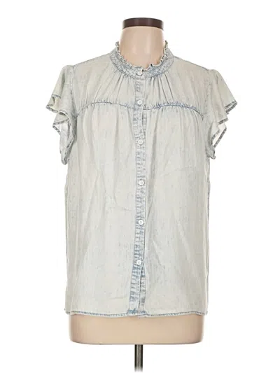 Pre-owned Rails Sleeveless Button Down Shirt In Blue