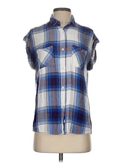 Pre-owned Rails Sleeveless Button Down Shirt In Blue
