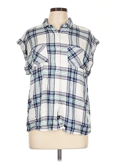 Pre-owned Rails Sleeveless Button Down Shirt In Blue