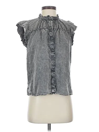 Pre-owned Rails Sleeveless Button Down Shirt In Gray