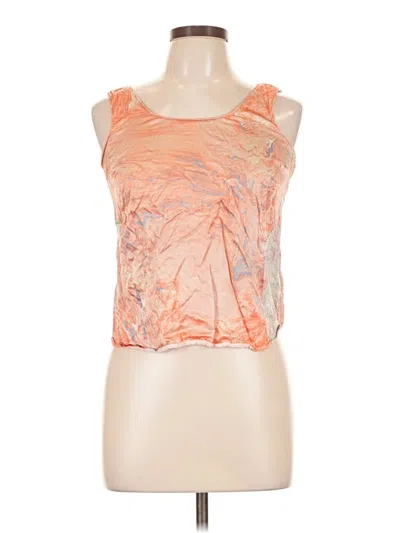 Pre-owned Rails Sleeveless Top Orange Halter Neckline Tops