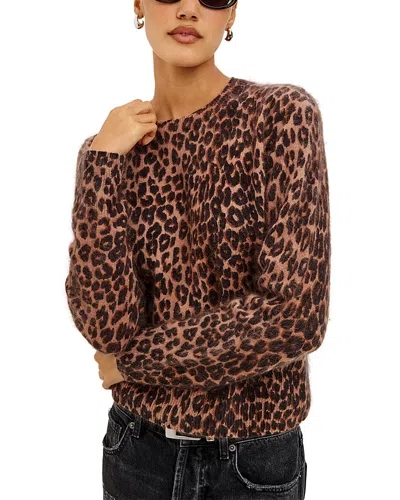 Rails Sofia Wool & Cashmere Crewneck Sweater In Animal Print