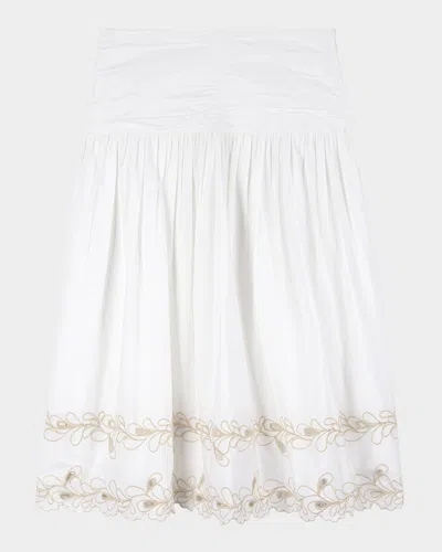 RAILS SOL EMBROIDERED COTTON MAXI SKIRT