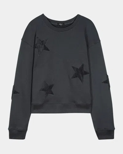 Rails Sonia Star Sweatshirt In Washed Black